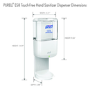 Purell/ Gojo ES8 White Hand Sanitizer Dispenser 1200ml (7720-01)