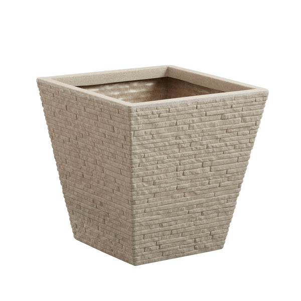 GARDEN & PET SUPPLIES - Strata Slate Stone Short Planter