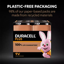 Duracell Plus 9V Battery Alkaline (Pack of 4) 5009826