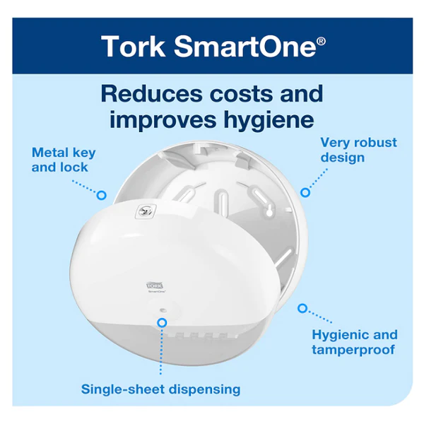 Tork 680000 T8 SmartOne Toilet Paper Dispenser White