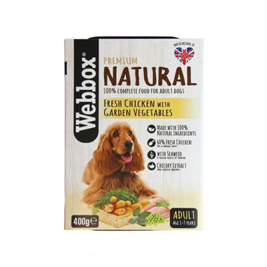 Webbox Adult Dog Food Chicken, Vegetables & Brown Rice 7 x 400g - Garden & Pet Supplies