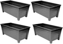 GARDEN & PET SUPPLIES - Fixtures Grosvenor Raised Trough Large 55cm Black/Ebony {4-Pack Offer}