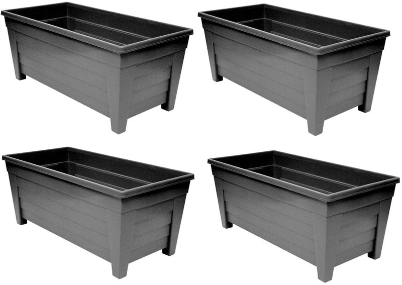 GARDEN & PET SUPPLIES - Fixtures Grosvenor Raised Trough Large 55cm Black/Ebony {4-Pack Offer}