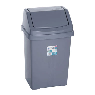 Wham Casa 25 Litre Swing Bin Silver/Grey