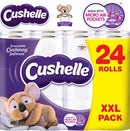 Cushelle Luxury Soft 2 Ply White Toilet Roll Tissue Paper 24 Pack - GARDEN & PET SUPPLIES