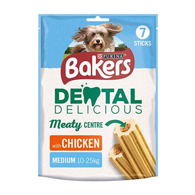 Bakers Dental Delicious Chicken 6 x 200g Dog Treats 7 Sticks - Garden & Pet Supplies