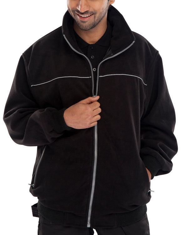 Endeavour Zipped Fleece BLACK {All Sizes} - Garden & Pet Supplies