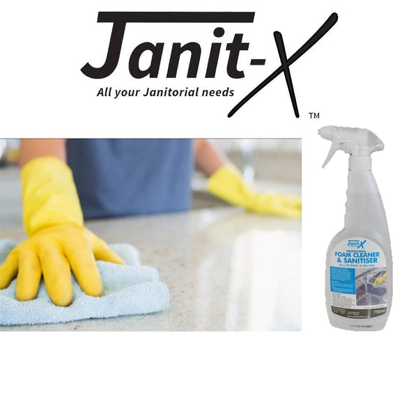 Janit-X Professional Foam Surface Cleaner & Anti-Bacterial Sanitiser 750ml - GARDEN & PET SUPPLIES