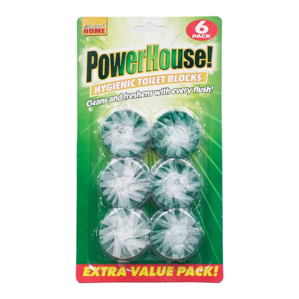 Powerhouse Hygienic Green Toilet Blocks (Pack of 6) - GARDEN & PET SUPPLIES