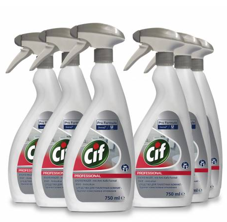 Cif Professional 2-in-1 Washroom Cleaner 6 x 750ml {Full Case} - GARDEN & PET SUPPLIES