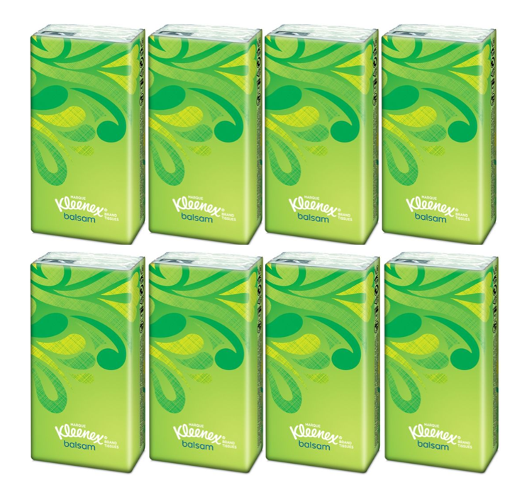 Kleenex Pocket Balsam Tissues 9's Pack 8's - Garden & Pet Supplies