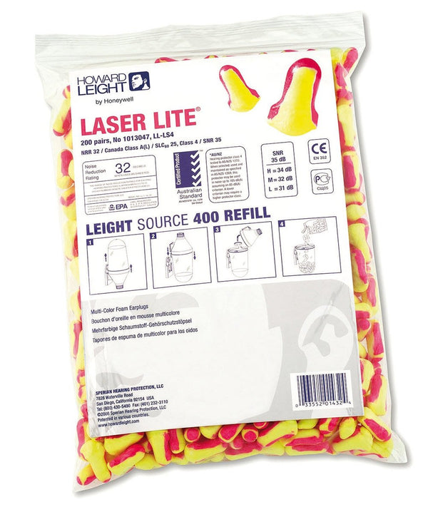 Howard Leight LL-4 Laser Lite Ear Plugs Refill Pack 200's - GARDEN & PET SUPPLIES