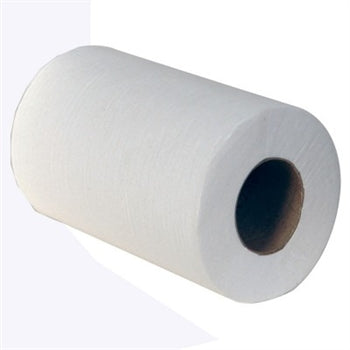 Mini Centrefeed Rolls 1ply White 12 x 120m 12 Pack - Garden & Pet Supplies