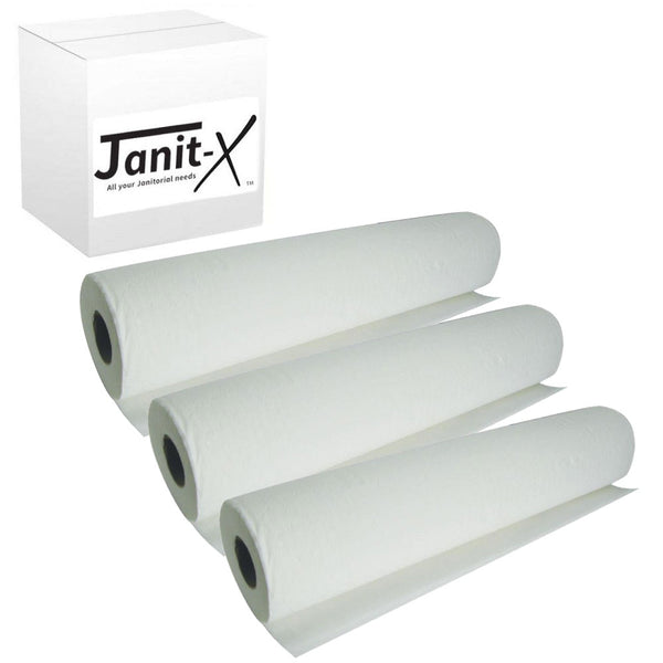 Janit-X 10" 40m,White 2 Ply Hygiene Couch Roll