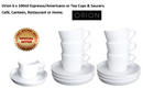 Orion White Tea/Coffee Cup 100ml & Saucer 12.5cm - Garden & Pet Supplies