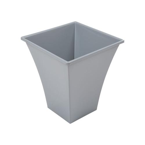 GARDEN & PET SUPPLIES - Wham Silver Square Metallica Planter 28cm H308