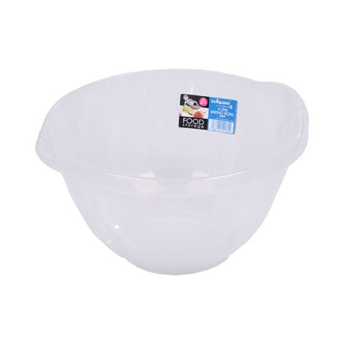 Wham Cuisine Clear Medium Mixing Bowl 4 Litre - GARDEN & PET SUPPLIES